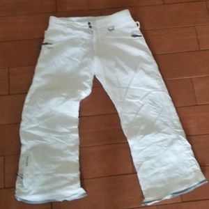 White snowboarding pants